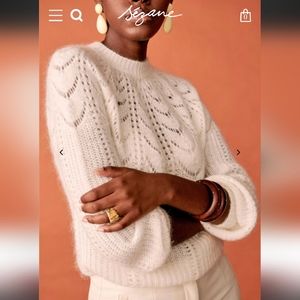 Sézane Paulin Jumper in White size Small